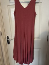Gap Womens Striped Sleeveless Fit & Flare Striped Ribbed Midi Dress Medium 