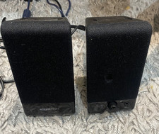 Amazon Basics computer speakers pair for PC 3.5mm wired USB-powered black