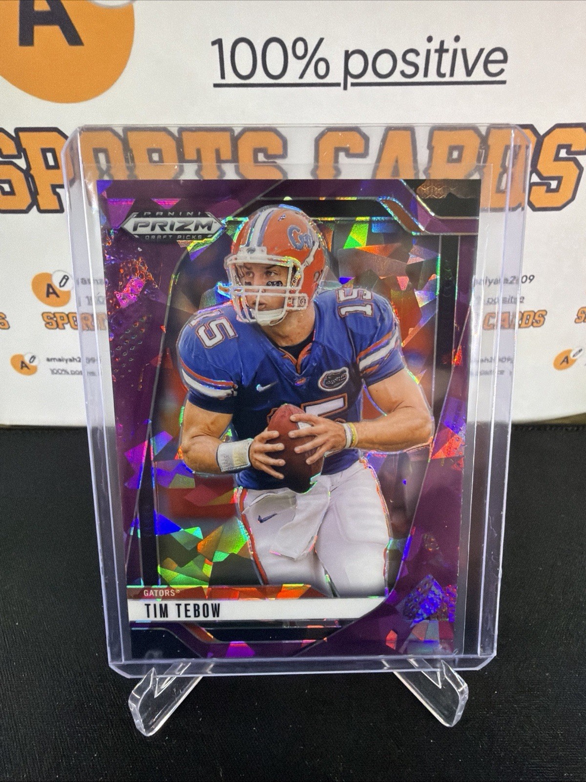 2025 Panini Prizm Draft Picks - Tim Tebow #174 Purple Ice Prizm