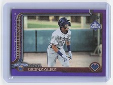 2025 Topps Pro Debut #PD-133 Asbel Gonzalez Purple Foil #/299 Naturals