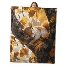 Cute Squirrel Blanket, Lightweight Comfy Sleeping Squirrel 60 50 in Squirrel21