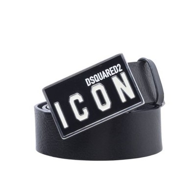 DSQUARED2 ICON Buckle Leather Belt Used CYHE-0