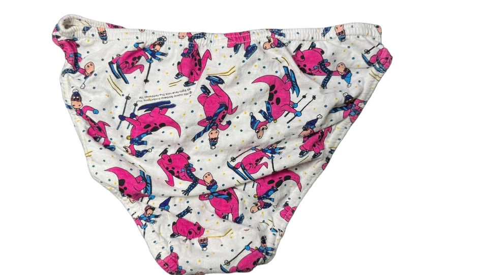 Vintage Flintstones Dino Underwear Kids Small Cartoon Skier Yabba Dabba Doo 90s - Image 2 of 3