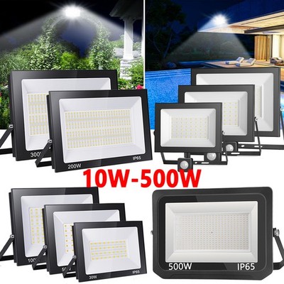 10W-500W LED Strahler Außen Fluter ohne/mit Bewegungsmelder Scheinwerfer IP65