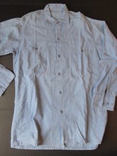 Vintage 50s Chambray Shirt Work Shirt Prison Jail Sailor Military