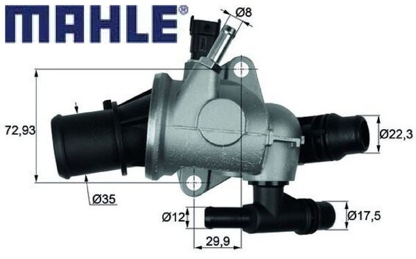 Mahle TI15288 Thermostat FüR KüHlmittel Thermostat KüHlmittel FüR Alfa Romeo-image