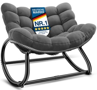 RETOURE Schaukelstuhl ergonomisch Schaukelsessel 120kg Relax Stuhl Lounge Sessel