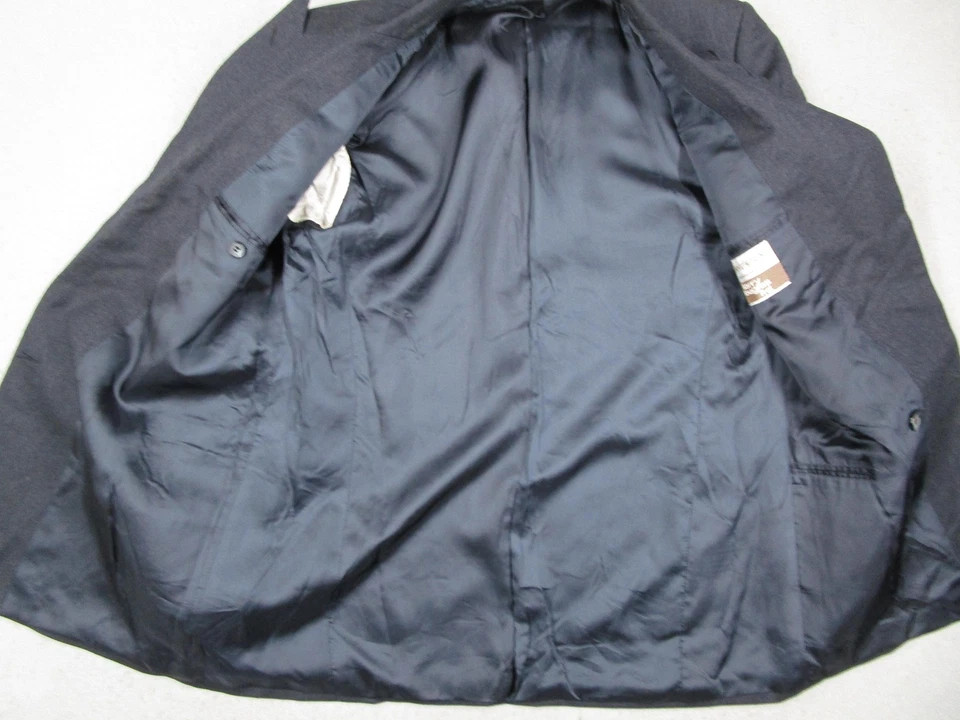 Blazer Yves Saint Laurent Para Hombre 40 Azul Espiga Doble Pecho Lana Francia Foto 4 de 4