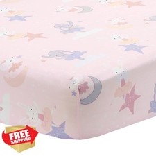 Bedtime Originals Crib Sheet Pink Animals