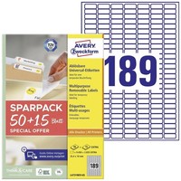 Universal-Etiketten Avery Zweckform L4731REV-65 254X10Mm A4 AblöSbar 65 Blatt