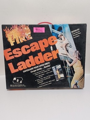 M&G Fire Escape Ladder 15 Ft  2 Story Fully Assembled Supports 2 Adults ~ NEW