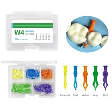 80pcs Dental Diamond Wedges Plastic Fixing Diastema Adaptive Interdental Wedge