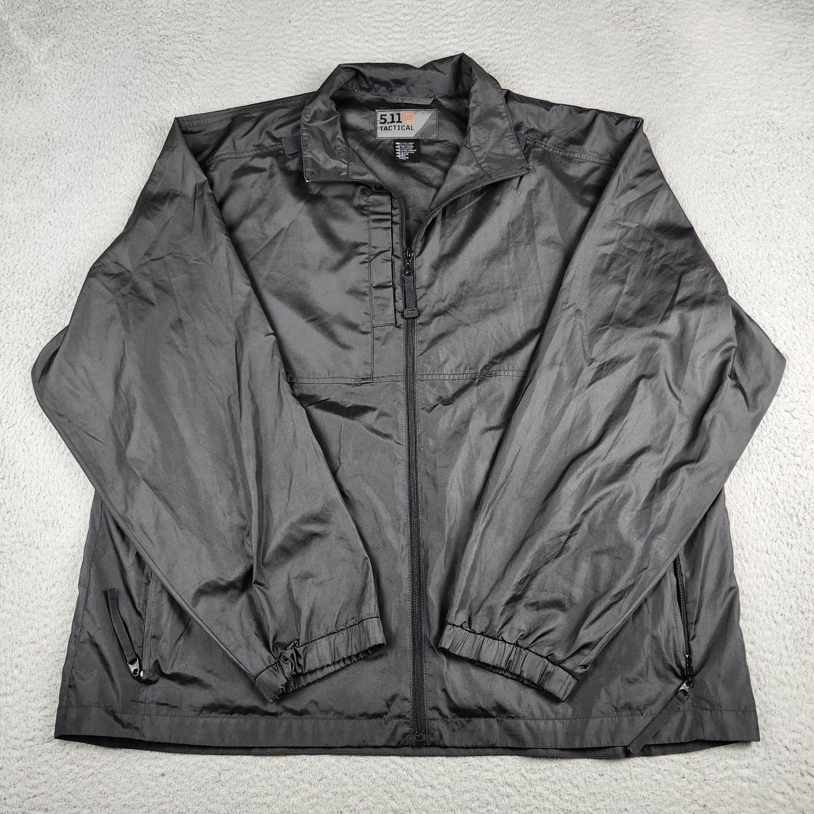 5.11 Jacket Mens Extra Large Black Packable Full Zip Outdoor 48035