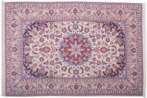 Persian Isfahan Hand Knotted Carpet 160x230 Multicolor Oriental Wool-