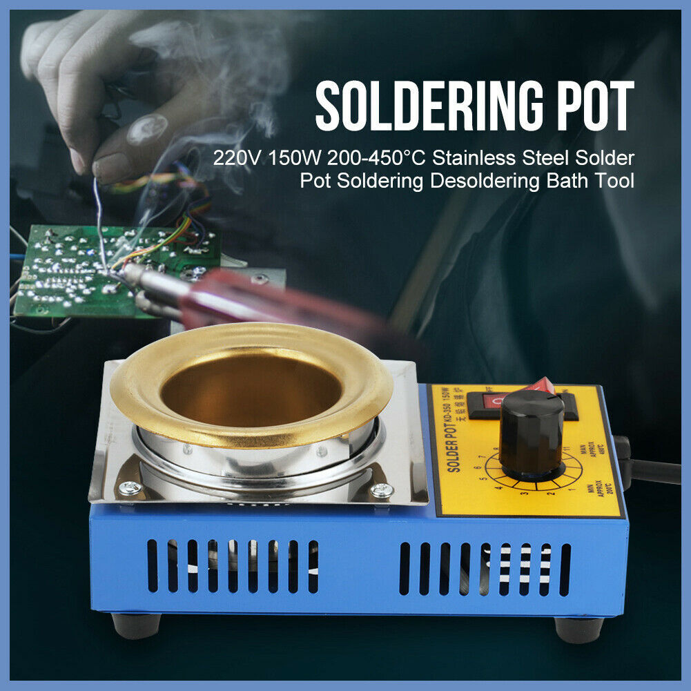 150W Electronic Solder Pot Soldering Desoldering Melting Tin 200450