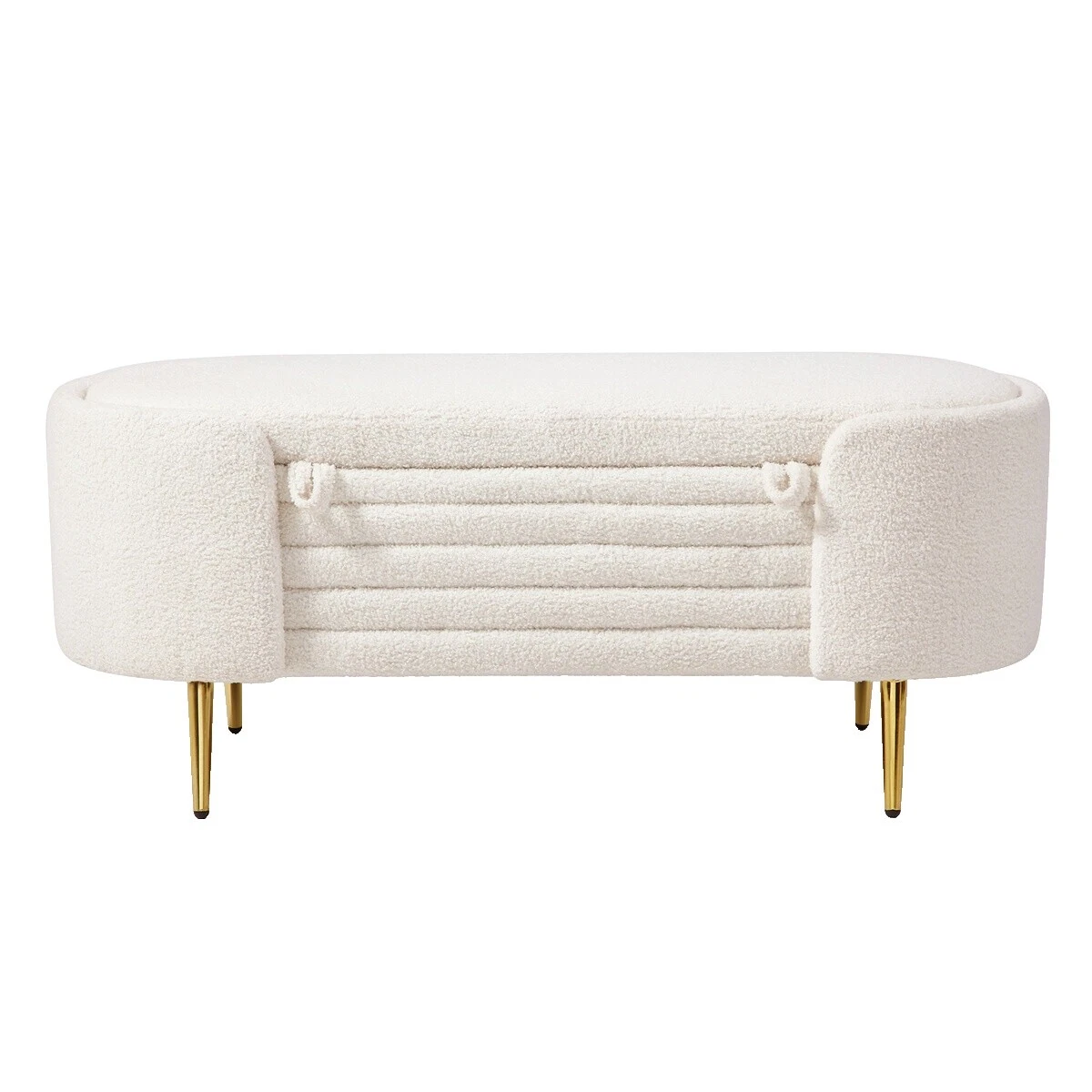 Almacenamiento de madera y tela otomanes, reposapiés y Pufs