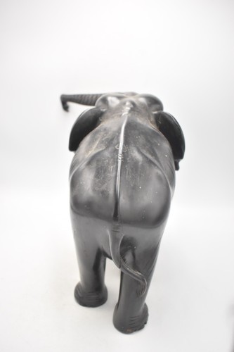 Antike Vintage schwarze Holz Ebenholz Deko Elefant Statue Figur - 3,9 kg - Bild 9 von 24