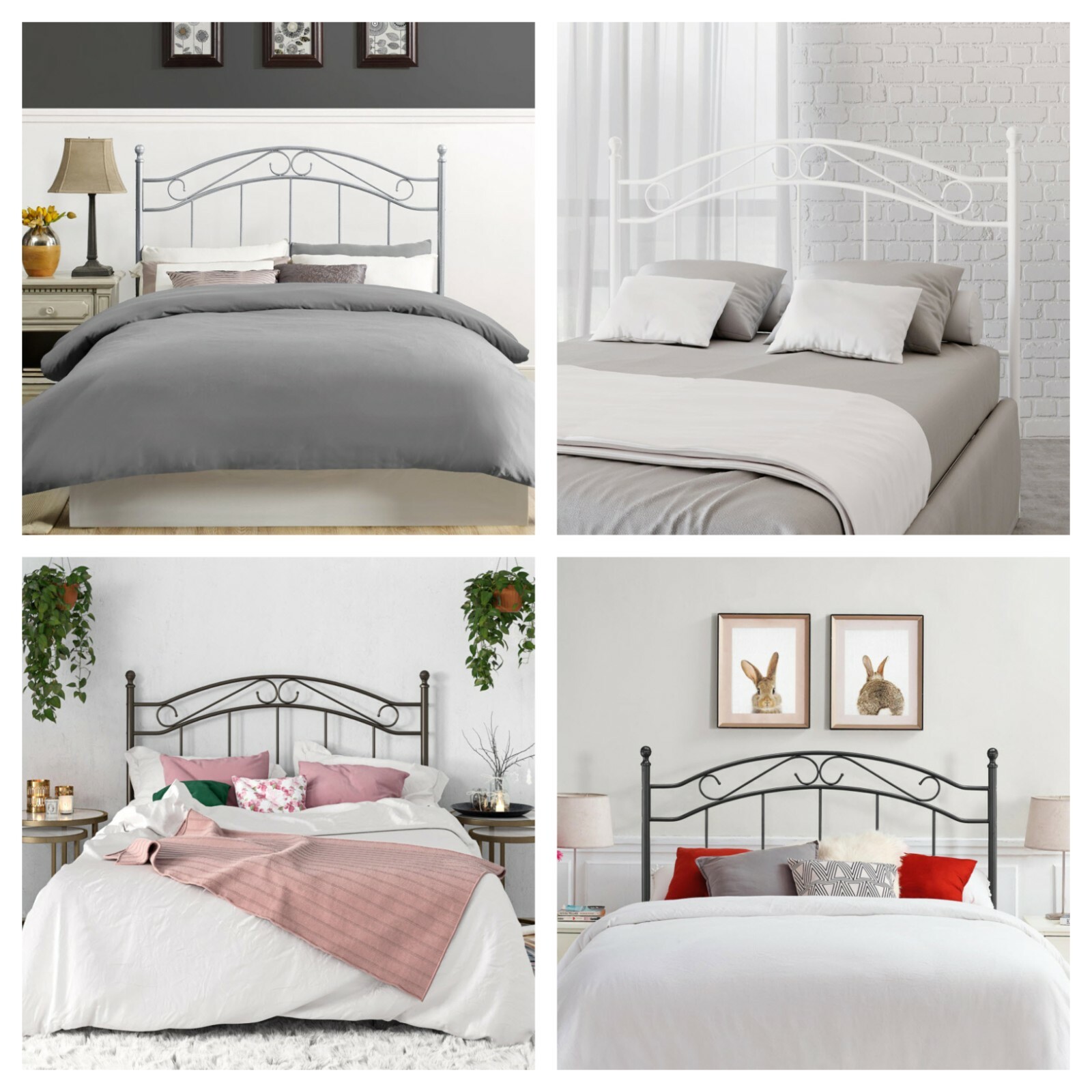 wrought iron metal headboard full queen size multiple colors ebay
