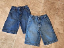 2 Pair Boys Old Navy Denim Carpenter Shorts Size 8