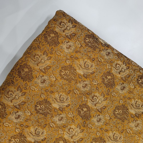Tessuto broccato seta dorata da cortile tessuto jacquard, tessuto tappezzeria - Foto 2 di 4