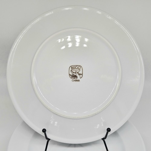 Rego China Restaurant Ware 4 White Salad Lunch Plates 9.5" Heavy Porcelain - Picture 3 of 6