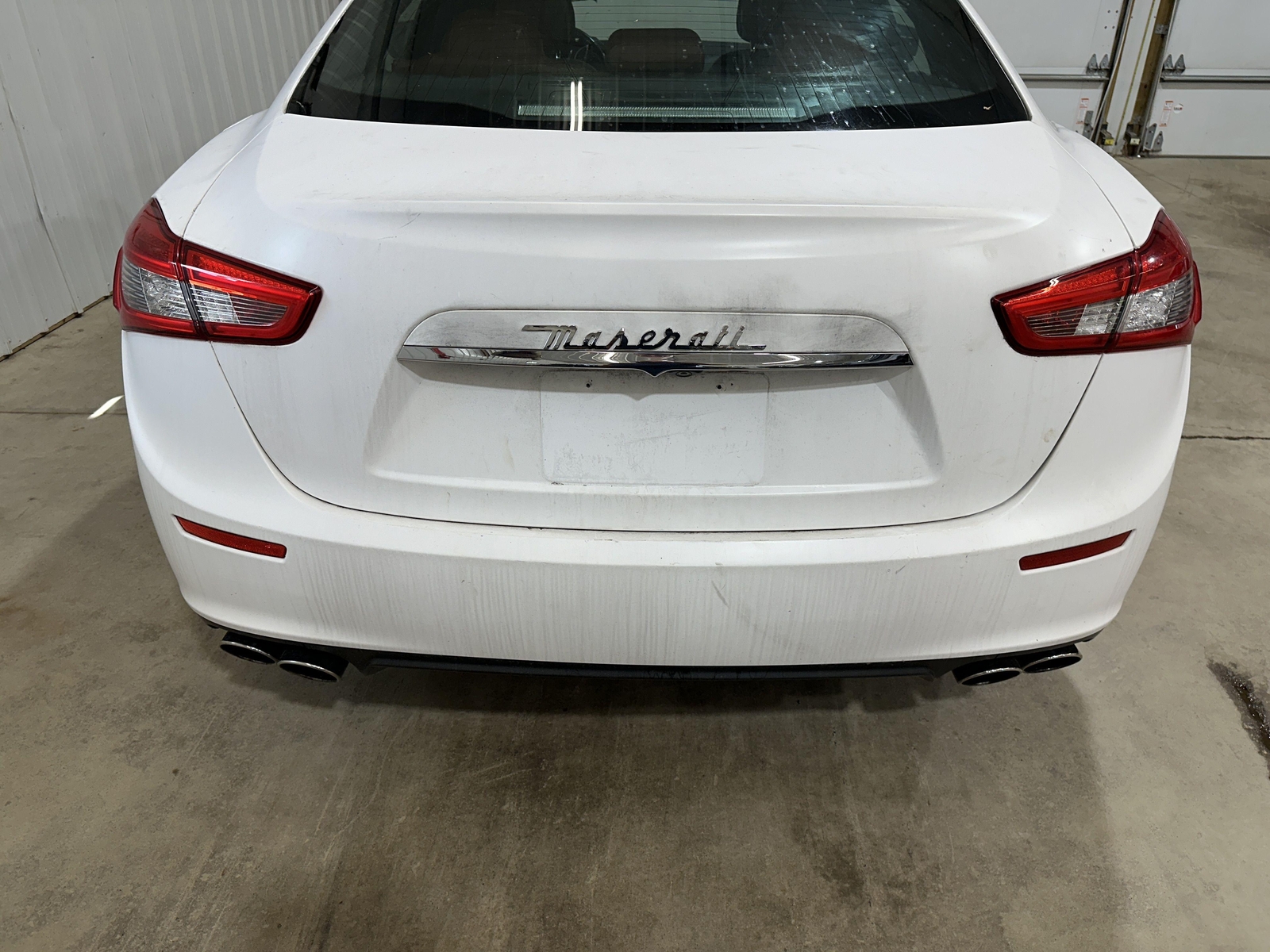 15 MASERATI GHIBLI REAR LOWER BUMPER COVER BIANCO WHITE 268