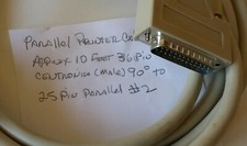 1- 2 parallel print cable 36 Centronics 90 degrees to 25 pin parallel used / 2