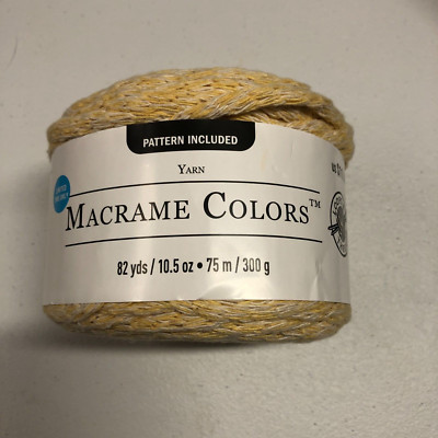 MACRAME COLORS in YELLOW MARL by Loops & Threads 82yds/75m 10.5oz/300g, SKU#4