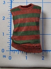 NECA Toys Male Shirt Sweater Vest Fodder 7" 1/10 Scale Ultimate Freddy Krueger