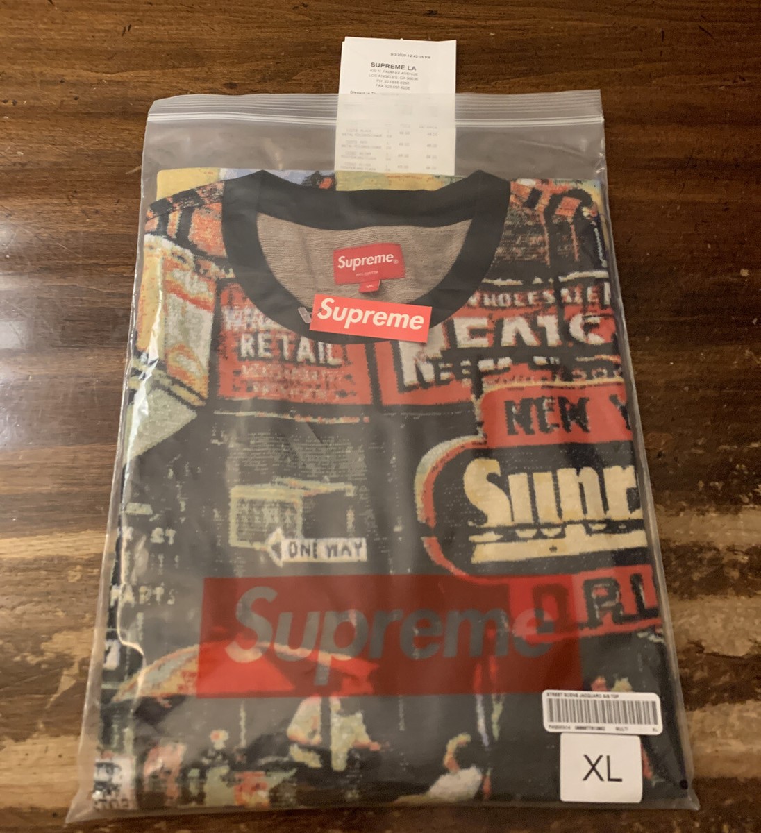 SUPREME STREET SCENE JACQUARD S/S TOP SIZE XL MULTICOLOR