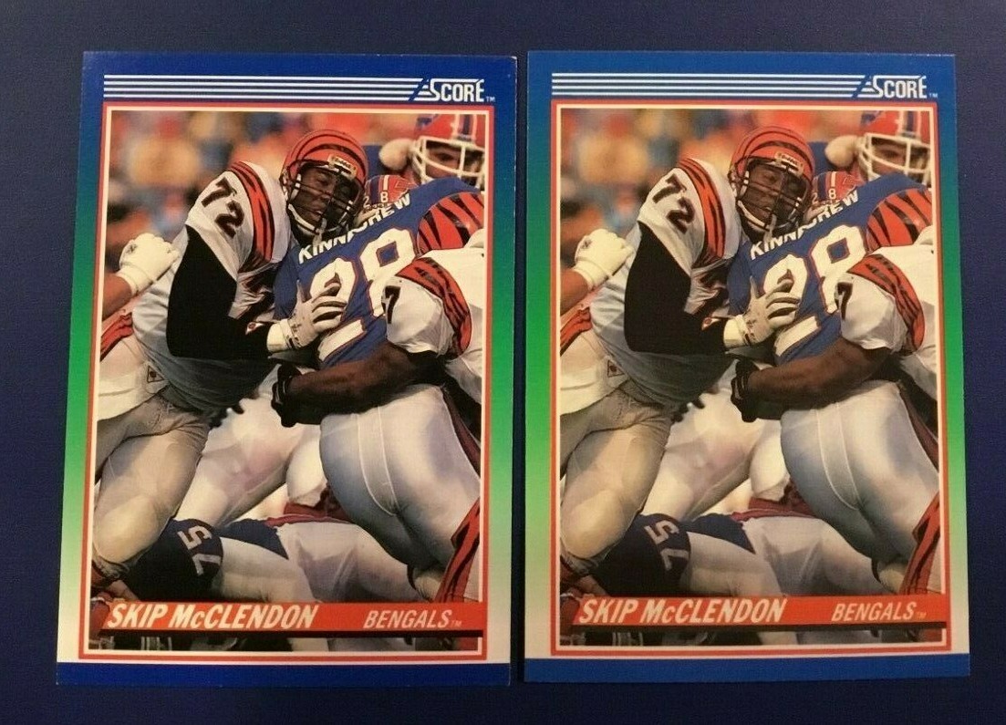 1990 Score # 72 SKIP MCCLENDON ROOKIE RC Lot 2 Cincinnati Bengals Arizona State