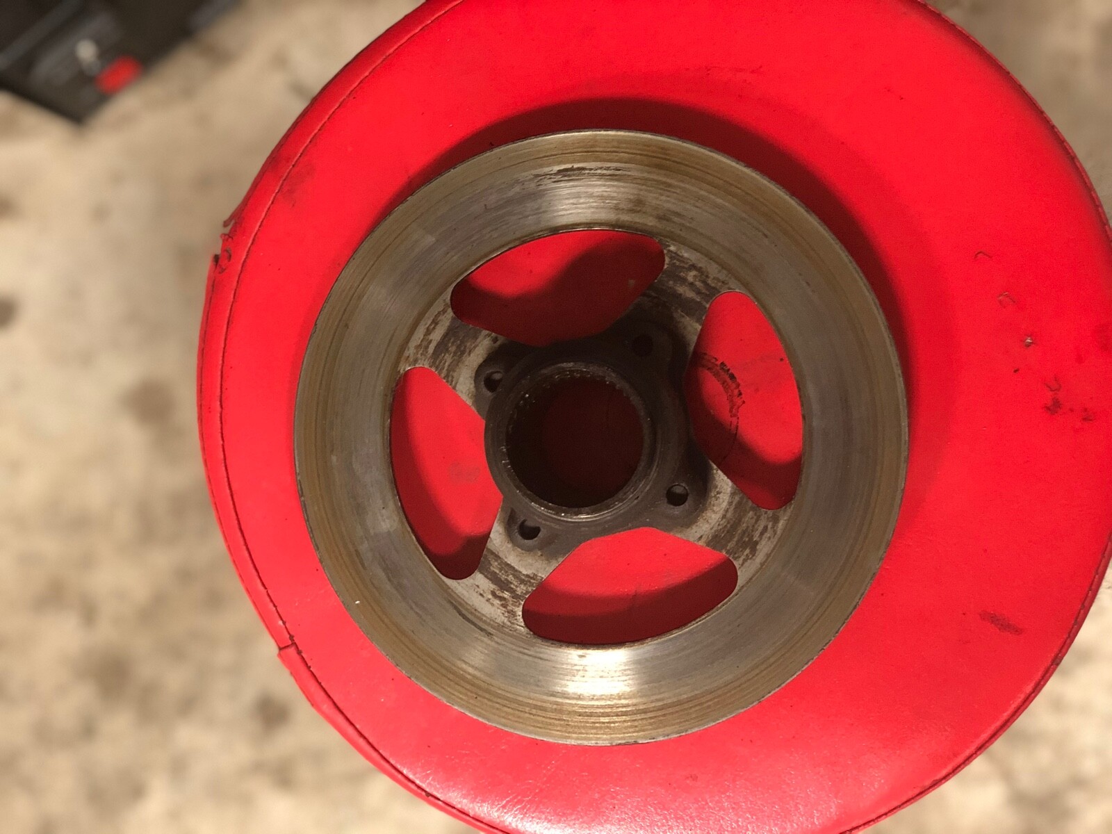 REAR BRAKE ROTOR & HUBoff 04 yamaha yfz450 yfz 450 back disc mount axle