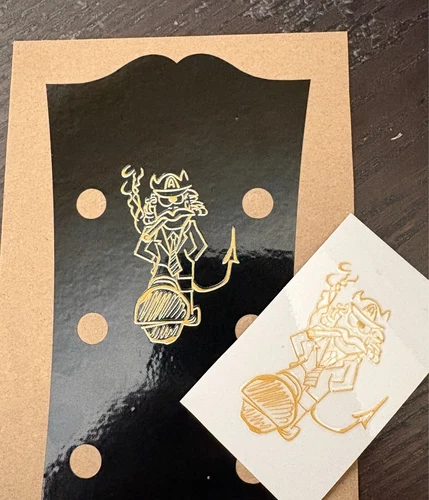 Angus Young AC/DC Prototype SG headstock UV DTF instant  Decal 4 guitar projects