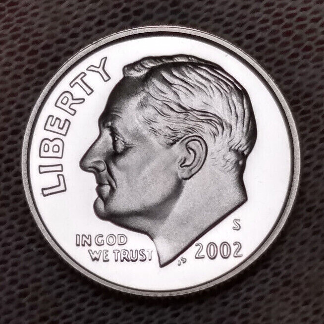 2002-S Roosevelt Dime Proof 90% Silver Coin US 10 Cents