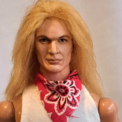 DAVID LEE ROTH VAN HALEN 1/6 CUSTOM FIGURE 12 INCH Limited doll Realistic Hair