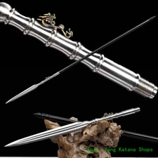 Chinese Kung Fu Spear Long Sword Dragon Halberd Folded Steel Blade Sharp 马槊#1310