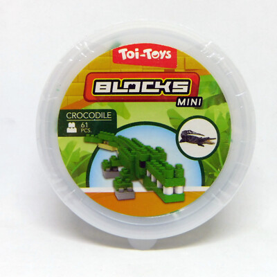 Crocodile / Krokodil 61 Teile - Toi-Toys Blocks Mini Klemmbausteine Bausatz NEU
