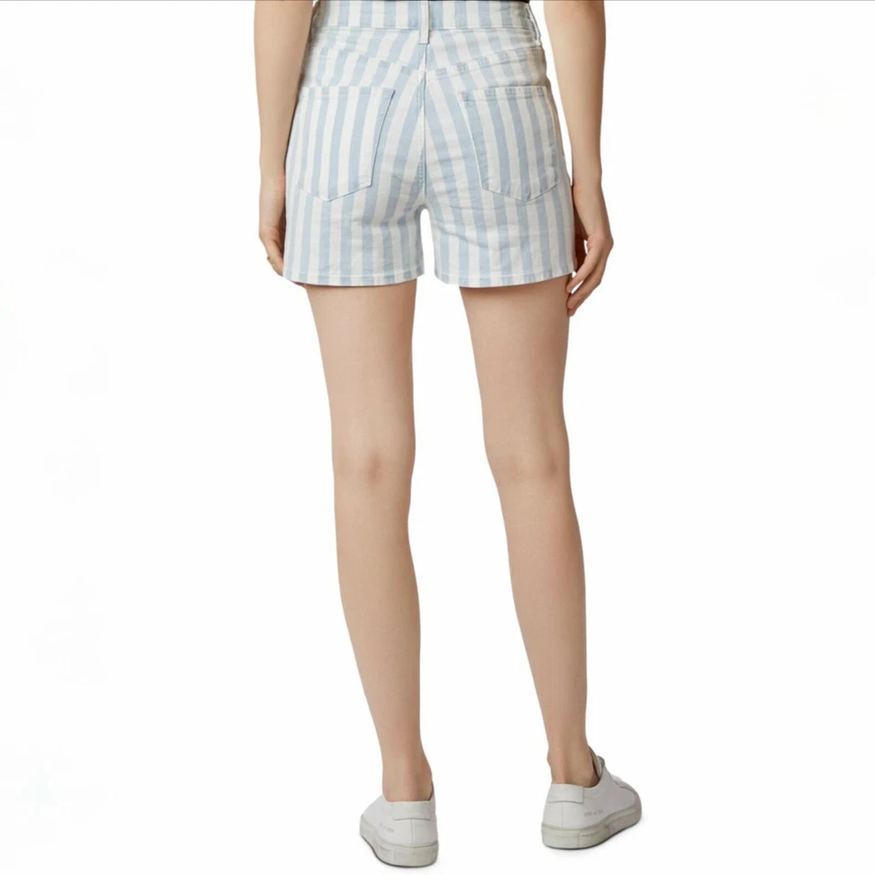 Pantalones Cortos Jules Mujer Marca J Azul Denim Rayas Tiro Alto Eco Lavado Talla 24 Foto 3 de 4