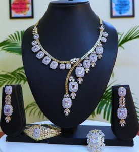 Authentic Jewellery sets for women with 18 kt / 24 Kt Pure Gold Plated Rhodium Polish