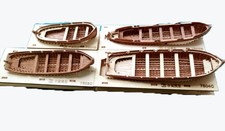 Bote de madera bote de remos 1:75 bote salvavidas bote largo modelo de madera kit de barco