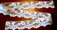 Antique Flanders rosses design Belgium trim continuous bobbin lace 27"x1.1/2 "