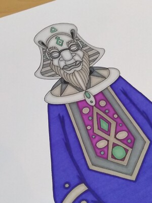 Android Magus (2017) Original Pro-Marker Illustration von Cujo Cussler.