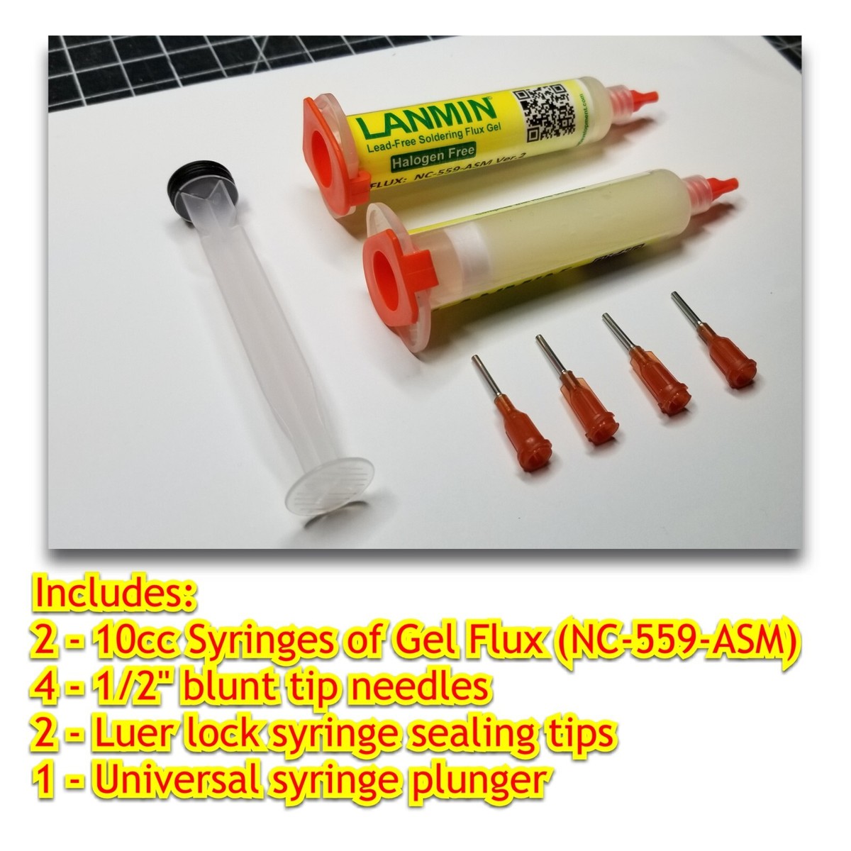 LANMIN NC-559-ASM No-Clean Tacky Gel Solder Flux 10cc X2 Kit | eBay