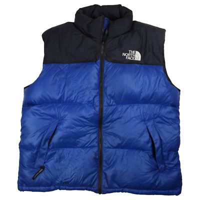 Vintage The North Face Mens XL Nuptse 700 Down Vest Blue | eBay
