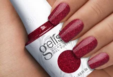 Harmony Gelish LED/UV Soak Off Gel Polish 1110842 Good Gossip Red Glitter 0.5 oz