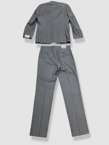 Perry Ellis Herren grau einfarbig Modern Fit 2-teiliges verschachteltes Anzug Set Größe 44 L - Bild 2 von 2