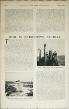 1902 Druck Anleitung Flottille Wake Of The Stag ~ Oberdeck Zerst&ouml;rer