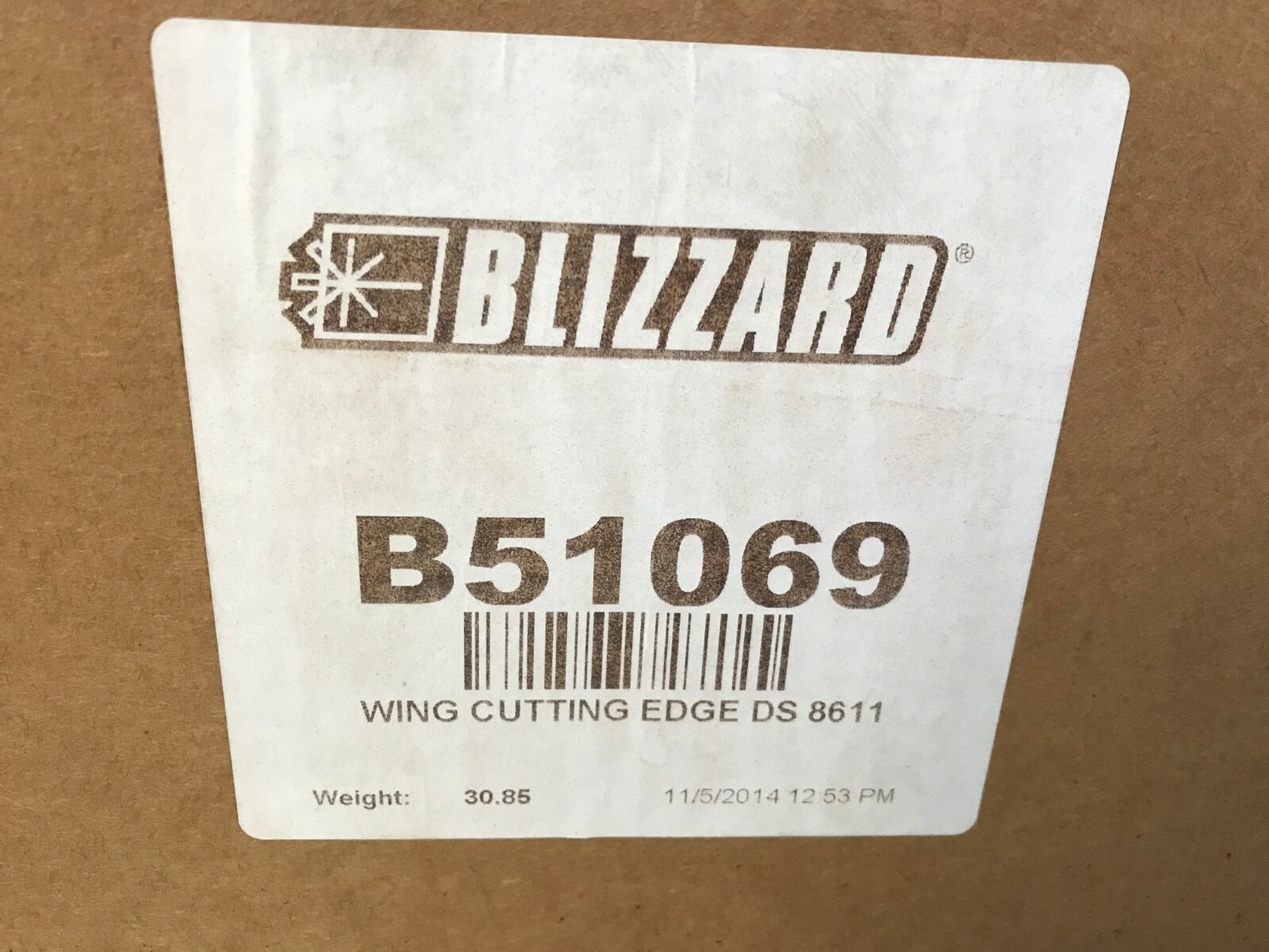 B51069 BLIZZARD LEFT Wing CUTTING EDGE For 8611 Power Plows | eBay