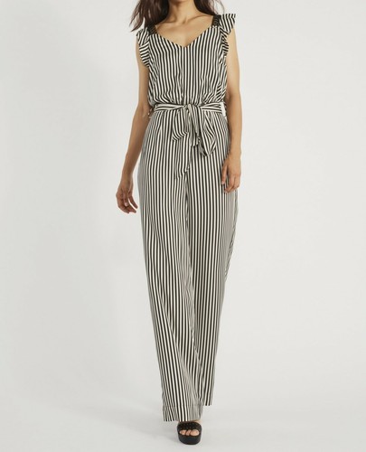 Tuta da donna in satin jacquard GAUDI' tuta righe donna cintura tute  jumpsuit | eBay
