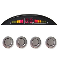 Einparkhilfe 4 Sensoren Silber zum nachrüsten parkhilfe rückfahrwarner PDC 3-18